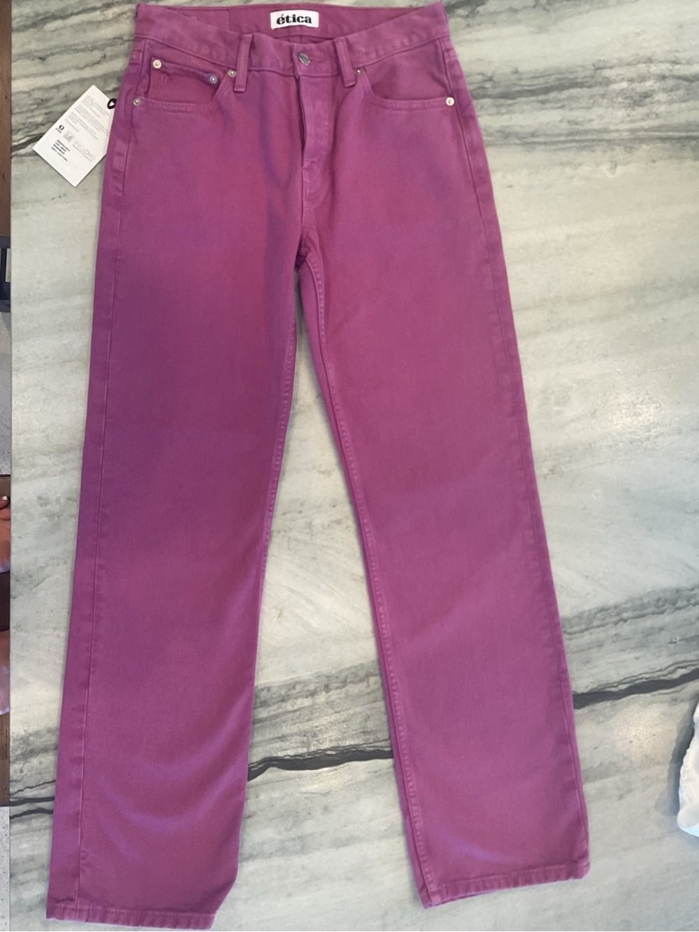 ética “Rosebud” Lou Straight-Leg Cotton Jeans